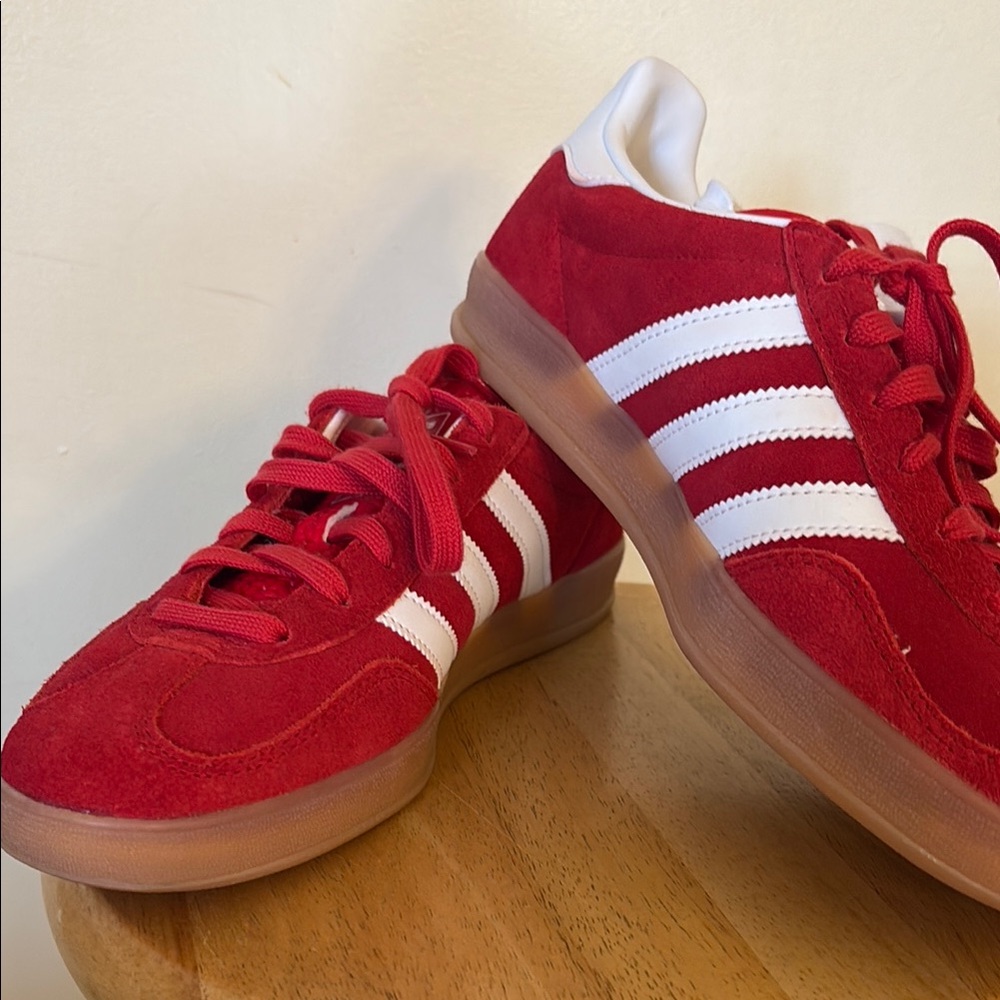 adidas Red and White Sneakers